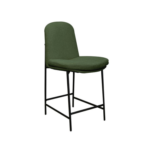 Revee Counter Height Chair, Iron, Water-Resistant Olive Green Polyester By Casagear Home