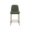 Revee Counter Height Chair Iron Water-Resistant Olive Green Polyester By Casagear Home BM321514