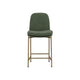 Revee Counter Height Chair Iron Water-Resistant Olive Green Polyester By Casagear Home BM321514