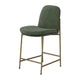 Revee Counter Height Chair Iron Water-Resistant Olive Green Polyester By Casagear Home BM321514
