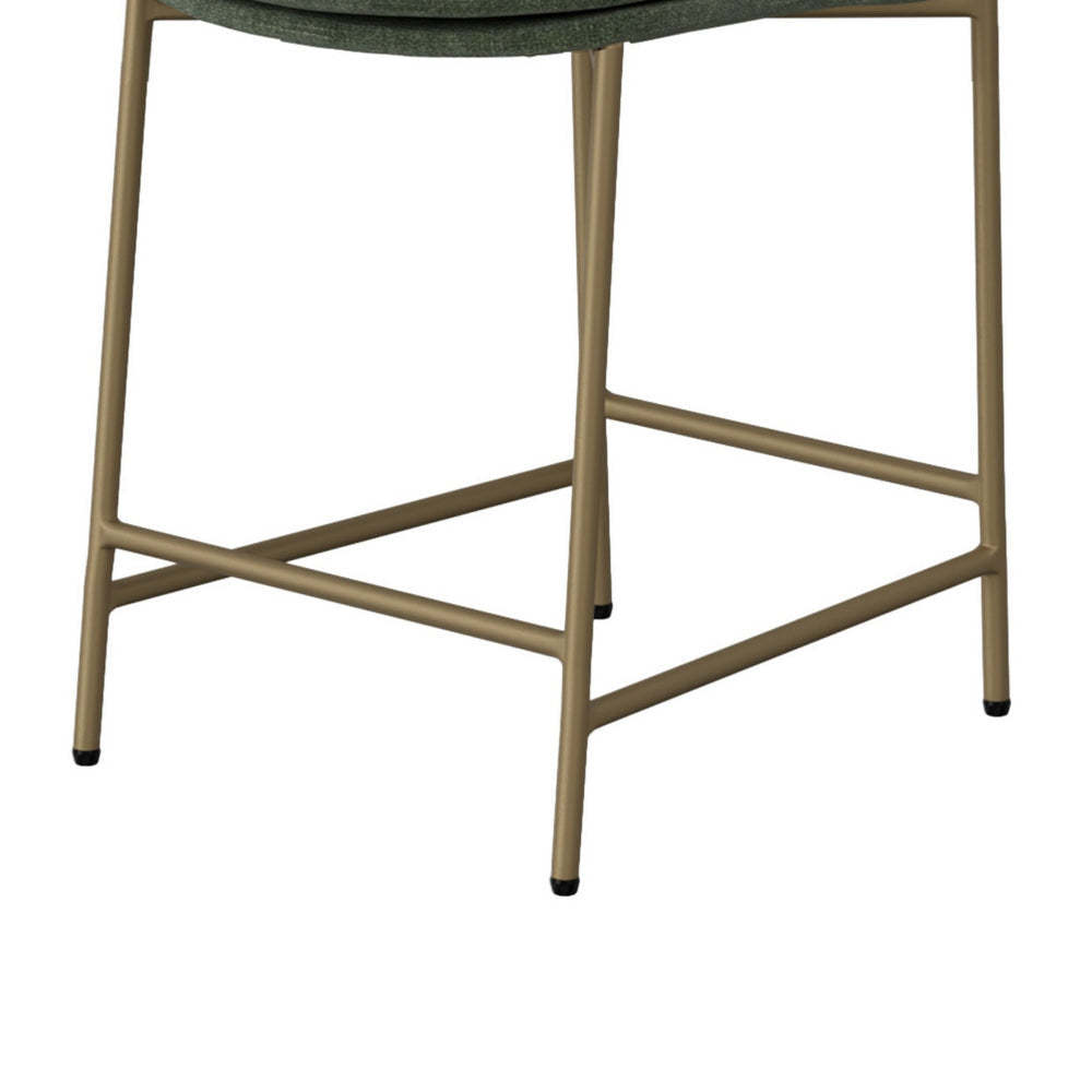 Revee Counter Height Chair Iron Water-Resistant Olive Green Polyester By Casagear Home BM321514