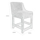 Lamy Counter Height Chair Curved Arms Compact Rich Gray Polyester By Casagear Home