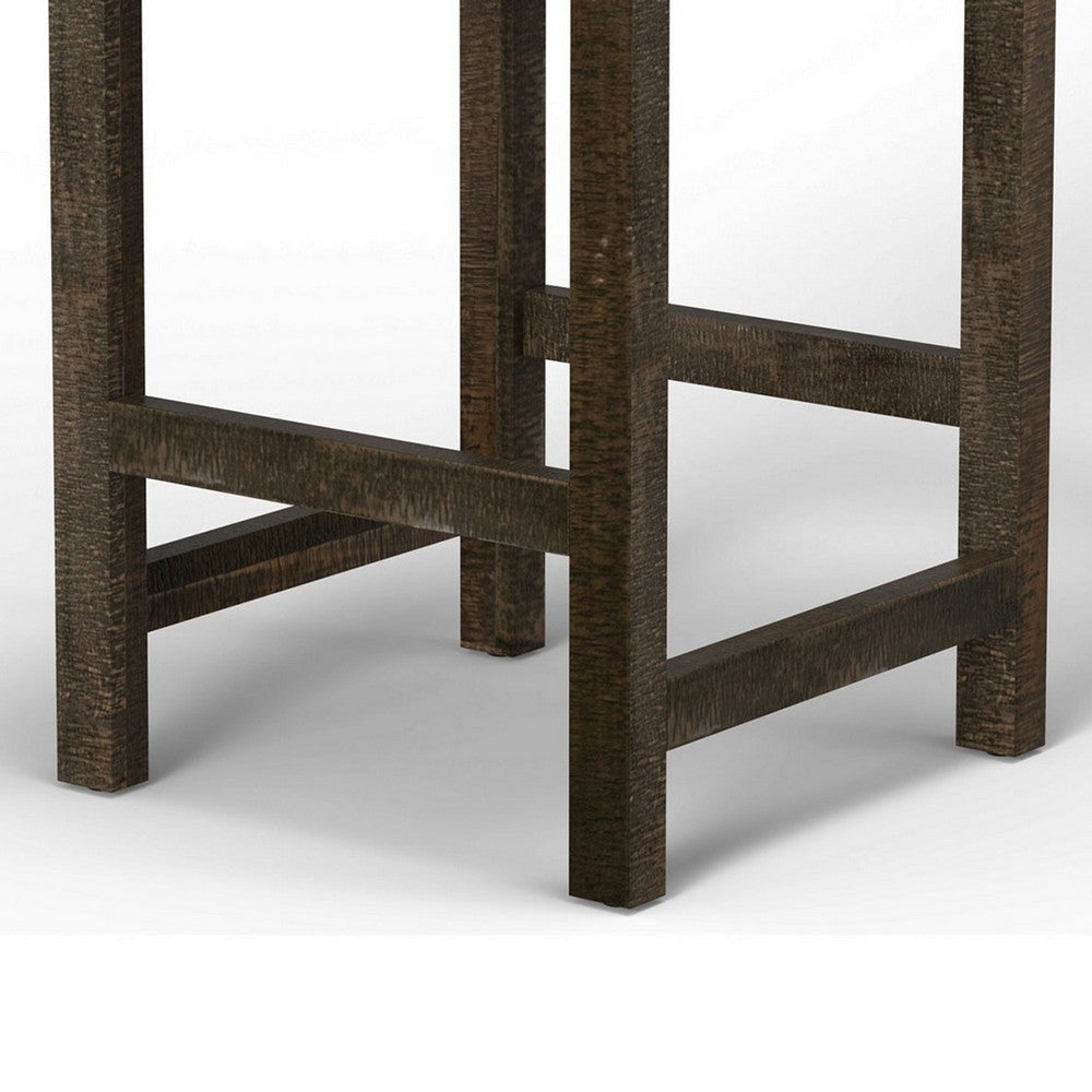 Lamy Barstool Chair Curved Arms Compact Solid Pine Wood Gray Polyester By Casagear Home