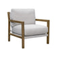 Tery Accent Chair, Lumbar Pillow, Transitional Pine Wood, Ivory Polyester By Casagear Home