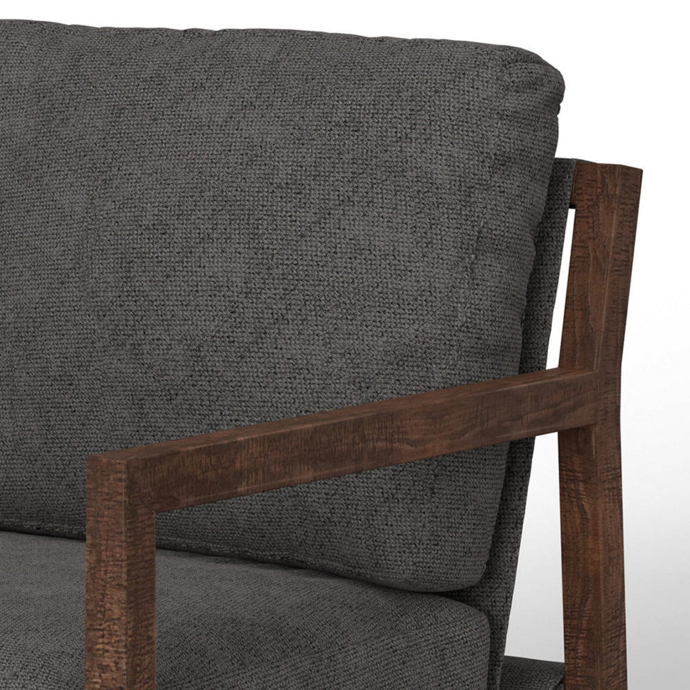 Tery Accent Chair Lumbar Pillow Transitional Solid Wood Brown Polyester By Casagear Home BM321524