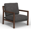 Tery Accent Chair Lumbar Pillow Transitional Solid Wood Brown Polyester By Casagear Home BM321524