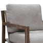 Tery Accent Chair Lumbar Pillow Solid Pine Wood Almond Gray Polyester By Casagear Home BM321525