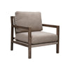 Tery Accent Chair, Lumbar Pillow, Transitional Pine Wood, Brown Polyester By Casagear Home