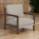 Tery Accent Chair, Lumbar Pillow, Transitional Pine Wood, Beige Polyester By Casagear Home