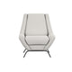 Tyna Accent Chair 2 Neckroll Bolster Pillows Black Iron Ivory Polyester By Casagear Home BM321528