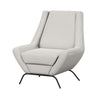 Tyna Accent Chair 2 Neckroll Bolster Pillows Black Iron Ivory Polyester By Casagear Home BM321528