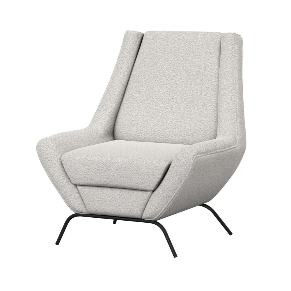 Tyna Accent Chair 2 Neckroll Bolster Pillows Black Iron Ivory Polyester By Casagear Home BM321528