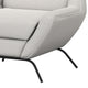 Tyna Accent Chair 2 Neckroll Bolster Pillows Black Iron Ivory Polyester By Casagear Home BM321528
