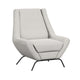 Tyna Accent Chair 2 Neckroll Bolster Pillows Black Iron Ivory Polyester By Casagear Home BM321528