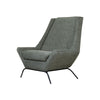 Tyna Accent Chair 2 Bolster Pillows Black Iron Olive Green Polyester By Casagear Home BM321529