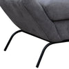 Tyna Accent Chair 2 Neckroll Bolster Pillows Black Iron Gray Polyester By Casagear Home BM321530