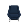 Tyna Accent Chair 2 Neckroll Bolster Pillows Iron Navy Blue Polyester By Casagear Home BM321536