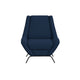 Tyna Accent Chair 2 Neckroll Bolster Pillows Iron Navy Blue Polyester By Casagear Home BM321536