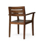 Ambre Dining Chair Set of 2 Slatted Back Outdoor Brown Acacia Wood By Casagear Home BM321546