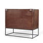 Sideboard Buffet Console 2 Doors Shelf 39 Inch Rustic Brown Mango Wood By Casagear Home BM321547