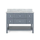 Sideboard Cabinet Console 5 Drawers 1 Lower Shelf 49 Inch Gray White BM321549