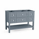Sideboard Cabinet Console, 5 Drawers, 1 Lower Shelf, 49 Inch Gray White