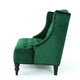Lanny Loveseat Settee, Wingback Bench 50 Inch Wood, Tufted Green Velvet By Casagear Home
