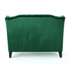 Lanny Loveseat Settee, Wingback Bench 50 Inch Wood, Tufted Green Velvet By Casagear Home