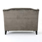 Lanny Loveseat Settee Wingback Bench 50 Inch Wood Tufted Gray Velvet By Casagear Home BM321557