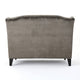 Lanny Loveseat Settee Wingback Bench 50 Inch Wood Tufted Gray Velvet By Casagear Home BM321557