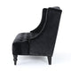 Lanny Loveseat Settee, Wingback Bench 50 Inch Wood, Tufted Black Velvet By Casagear Home
