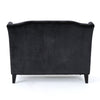 Lanny Loveseat Settee, Wingback Bench 50 Inch Wood, Tufted Black Velvet By Casagear Home