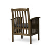 Gerry Dining Chair Slatted Back Outdoor Natural Brown Wood Dark Gray By Casagear Home BM321564