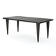 Miny Outdoor Rectangle Dining Table, 74 Inch Iron, Brown Wicker Rattan By Casagear Home