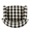 Riyank Accent Armchair Classic Wingback Black and White Checkered Pattern By Casagear Home BM321607