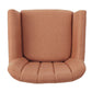 Rishi Accent Chair Orange Linen Channel Stitching Light Brown Wood Legs By Casagear Home BM321621