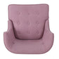 Samuel Accent Chair Button Tufted Waffle Stitch Lavender Pink Brown Wood By Casagear Home BM321635