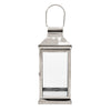 Giana 16 Inch Lantern Square Silver Stainless Steel Frame Tempered Glass By Casagear Home BM321652