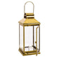 Giana 16 Inch Lantern Square Gold Stainless Steel Frame Tempered Glass By Casagear Home BM321653