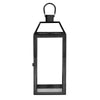 Hari 18 Inch Lantern Black Stainless Steel Wire Handle Tempered Glass By Casagear Home BM321666