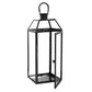 Hari 18 Inch Lantern Black Stainless Steel Wire Handle Tempered Glass By Casagear Home BM321666