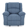 Glider Recliner Chair Pillow Top Arms Compact Profile Blue Fabric By Casagear Home BM321685