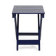 Kyre Outdoor Side Table Foldable Slatted 23 Inch Navy Blue Acacia Wood By Casagear Home BM321695