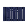 Kyre Outdoor Side Table Foldable Slatted 23 Inch Navy Blue Acacia Wood By Casagear Home BM321695