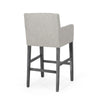 Counter Height Chair Set of 2 H-Frame Base Rubberwood Light Gray Fabric By Casagear Home BM321710