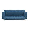 Kyle Sofa 75 Inch Classic Turned Wood Legs Button Tufted Light Blue By Casagear Home BM321715