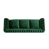 Feji Sofa 85 Inch Nailhead Trim Button Tufted Emerald Green Velvet By Casagear Home