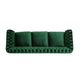 Feji Sofa 85 Inch Nailhead Trim Button Tufted Emerald Green Velvet By Casagear Home