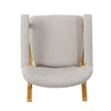 Erika Rocking Chair Mid-Century Rubberwood Button Tufted Wheat Gray By Casagear Home BM321738