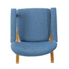 Erika Rocking Chair Mid-Century Rubberwood Button Tufted Cool Blue By Casagear Home BM321739